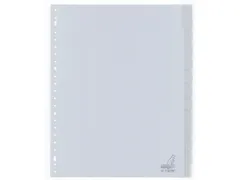 Tabblad Kangaro A4 venster PP 120 micron grijs 23-gaats 12-delig EB