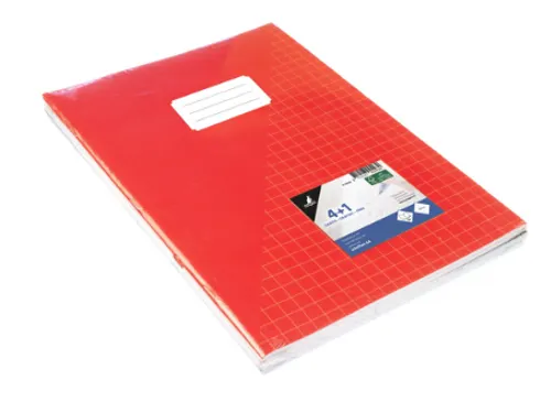 Schrift Kangaro A4 ruit 10mm 160 pagina's 60gr assorti pak à 5 stuks