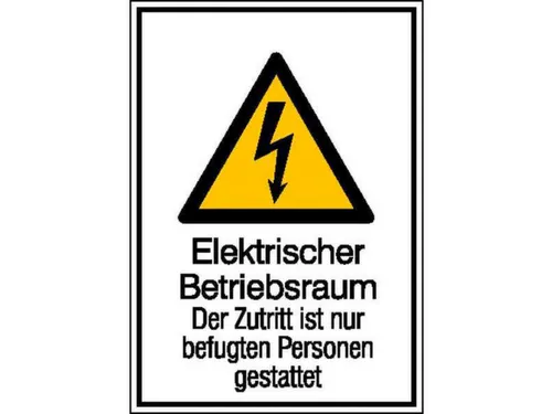 waarschuwings-combibord,Elektrische bedrijfsruimte,hard PVC