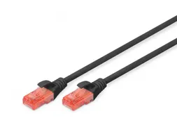 CAT 6 U-UTP patchkabel koper LSZH AWG 26/7 Lengte 5m Zwart