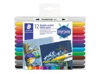 Viltstift Staedtler 3190 textiel duo ass - 1