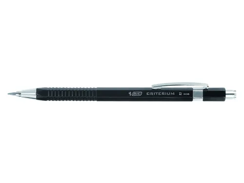 Vulpotlood Bic Criterium HB 2mm met gum metalen clip