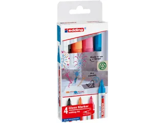 Viltstift edding 95 glasbord assorti incl zwart - 1