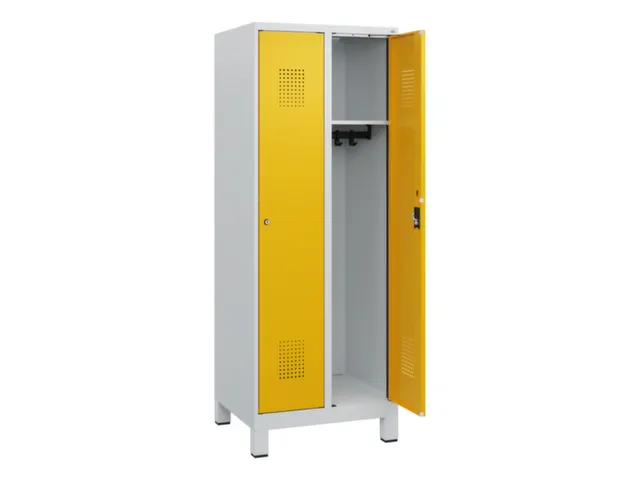 schoollocker,HxBxD 1630x600x500mm,2vak,vak B 300mm,cil.-slot,voeten