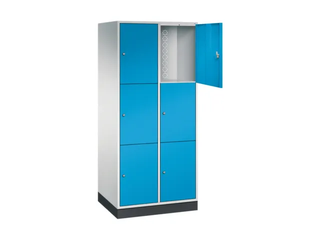 grootvolume-lockersysteem,RAL 7035/RAL 5012,HxBxD 1950x820x600mm