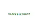 Letterslinger Happy Birthday Jungle Groen 2,5 meter