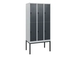 dubbeldekse locker,HxBxD 1950x900x500mm,3x2vak.,vak B 300mm