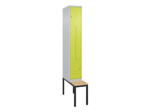 Z-garderobekast,HxBxD 2120x300x815mm,2vak,vak B 300mm,cil.-slot