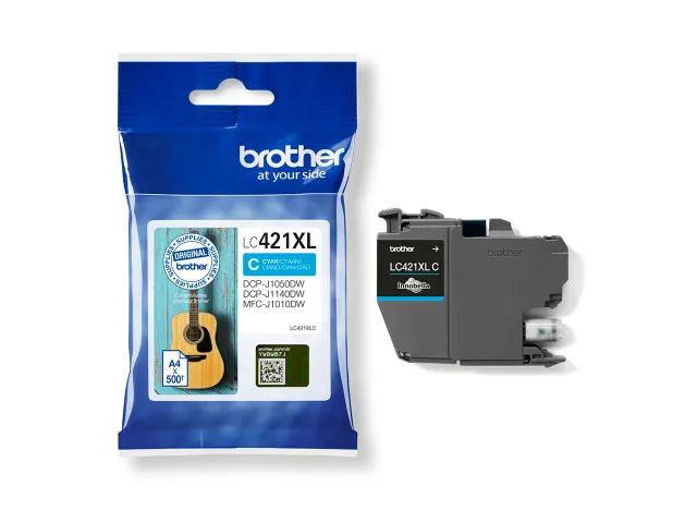 Inktcartridge Brother LC-421XLC blauw