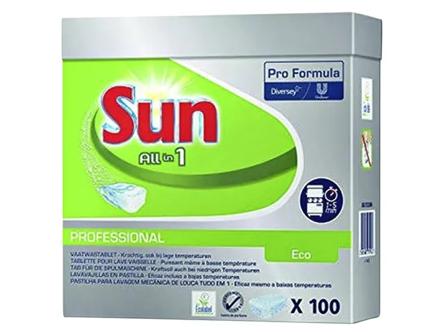 Vaatwastabletten Sun Pro Formula All-in-one Eco 100 stuks