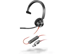 Poly Blackwire 3310 Monaural Microsoft Teams Certified USB-C Headset +