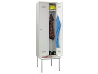 dekenkist HxBxD 2150x600x500mm 2vak vak B 300mm RAL7035 front RAL7016