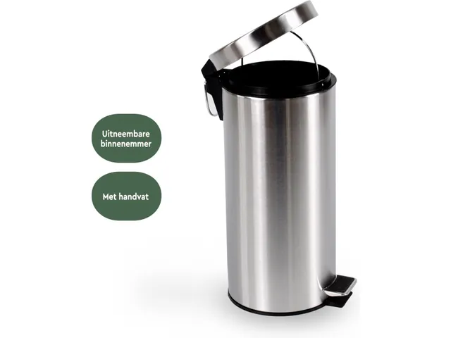 BRASQ Pedaalemmer PB130 RVS 30 liter