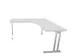 bureau in vrije vorm,HxBxD 740x1600x1600mm,vrije vorm,MP-lichtgrijs