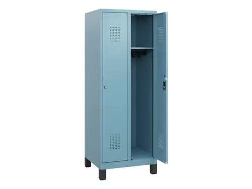 schoollocker,HxBxD 1630x600x500mm,2vak,vak B 300mm,cil.-slot,voeten
