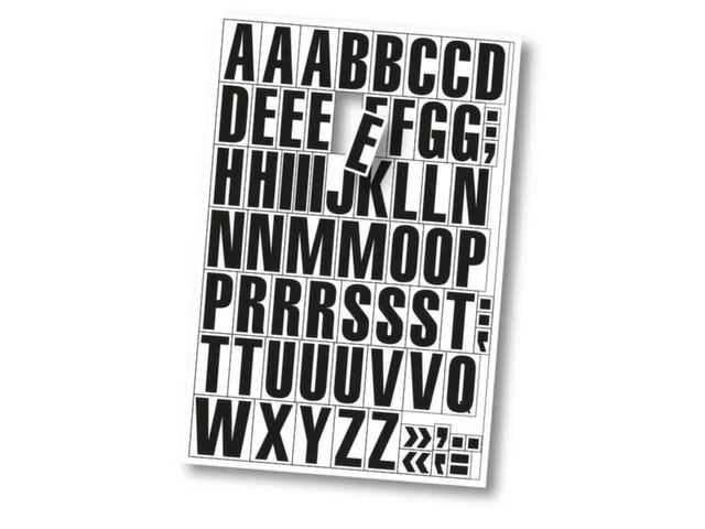 veldmagneet voor stelling,letters A-Z,DIN A4,H 43mm,magneetfolie