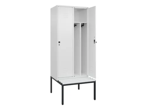 locker voor scheiding van kleding,HxBxD 2120x800x815mm,2vak