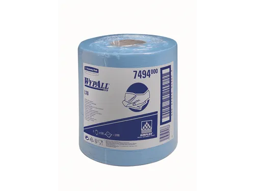 Wypall L10 poetsdoek 7494 rol 1-laags blauw 630 doeken 239m 38x18,5 cm
