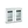 vitrinekast 900x1050x350mm 2xStalen bodem romp RAL7035 front RAL7035
