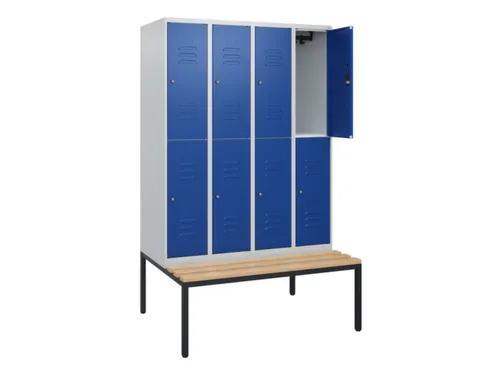 Dubbeldekse dekenkist,HxBxD 1950x1200x815mm,4x2vak.,vak B 300mm