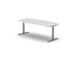 Elektrisch ihv Vergadertafel Vatvorm 2000x800mm Alu + Wit Blad - 1