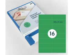 Gekleurde Etiketten 105x37mm Groen 42517 1000 Vel