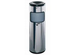 RVS combi-asbak,HxØ 800x305mm,afvalbak inhoud 34l,romp gepolijst