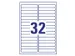 Etiket Avery Zweckform L6031REV-25 96x16.9mm afneembaar Wit 800 stuks