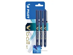 Rollerpen Pilot V-Ball 07 Medium punt Blauw Blister à 3 stuks