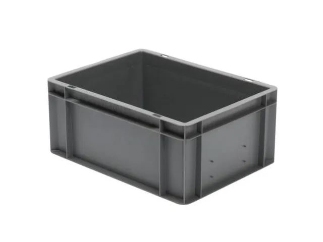 Euronorm-stapelbak 15l 175x400x300mm Wanden/bodem Gesloten Grijs