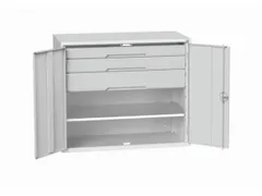 universele kast,HxBxD 1000x1300x550mm,1xStalen bodem,3lade(n)