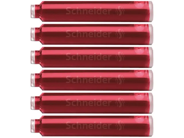 Inktpatroon Schneider Rood 6 stuks