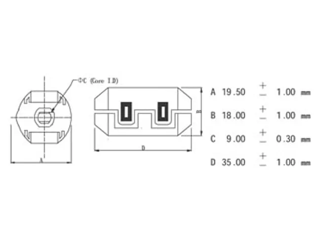Filter Voor Voedingskabels Ø9.0mm