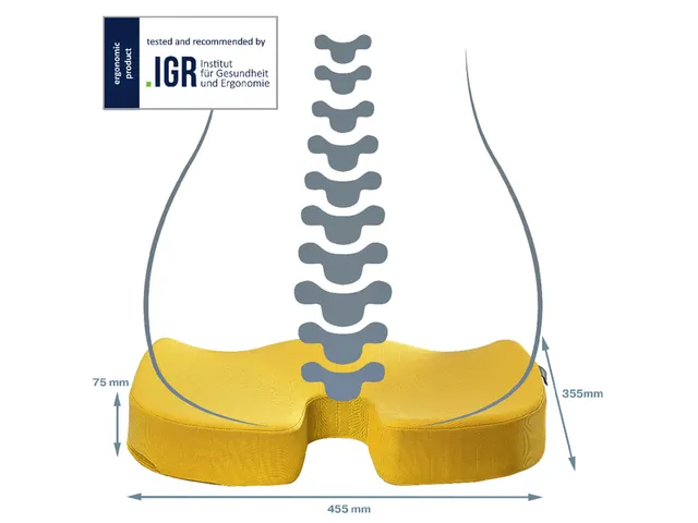 Coussin de siège Leitz Ergo Cosy jaune