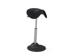 Lugo Zit-sta Zadelkruk Zwart Suède 635-880mm gasveer voet