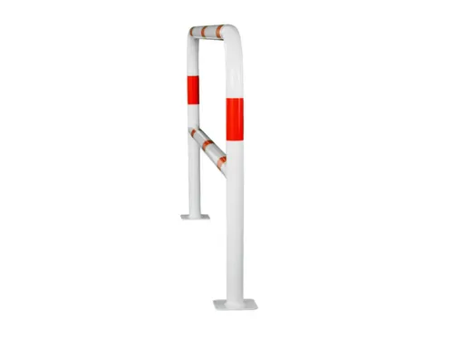 beschermbeugel,v. binnen/buiten,HxBxD 1000x2000x150mm,staal,wit/rood