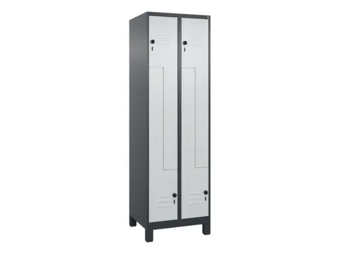 Z-garderobekast,HxBxD 1950x600x500mm,vak B 150/300mm,draaigrendel