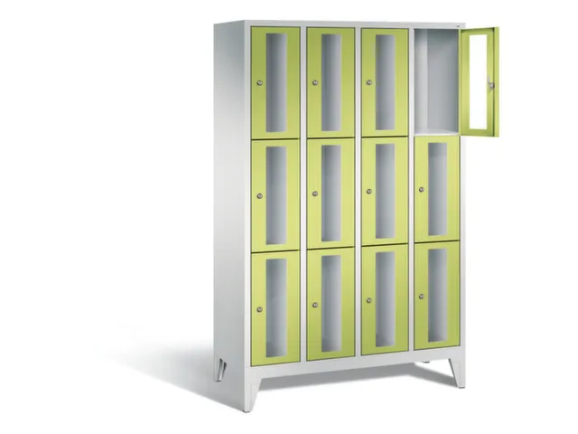 lockerkast 1850x1190x500mm 4x3 vakken Cilinderslot Poten, RDS1108060