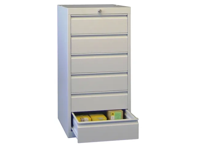 ladekast HxBxD 1000x500x600mm 6laden slot RAL7035 front RAL5010