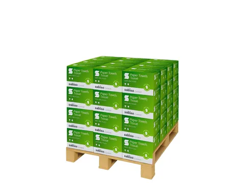 Handdoek Satino Comfort PT3 c-vouw 2-laags wit 277420 Pallet