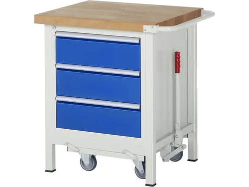 Werkbank 880x750x700mm Beukenhouten Werkblad 3laden