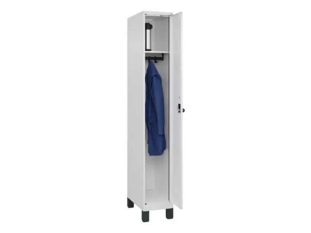 locker,HxBxD 1950x300x500mm,1vak,vak B 300mm,draaigrendel,voeten