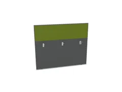 baliepaneel bureau aanbouw achter MS-donkergrijs BN7048-groen 1400mm