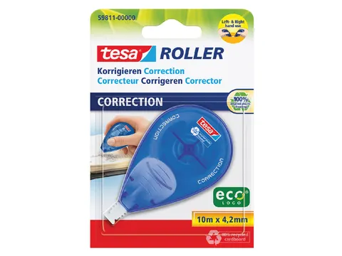 Correctieroller Tesa ecoLogo 4.2mmx10m zijwaarts op blister