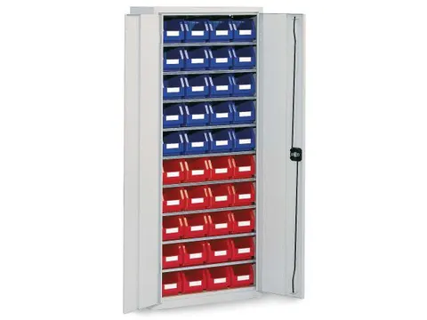 Stellingkast Met 40zichtbakken Hxbxd 1600x690x285mm Ral7035