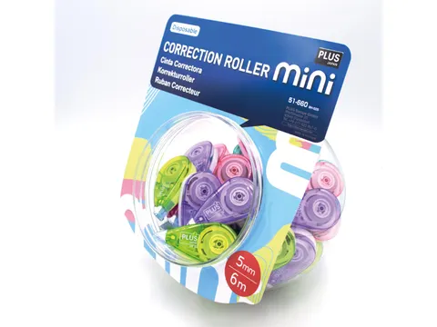 correctieroller Mini Pastel 6m x 5mm 50 stuks assorti