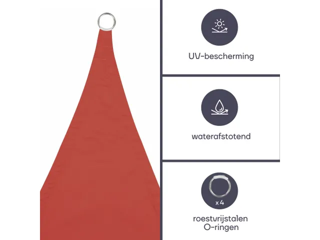 Zonnezeil Rechthoek 4x3m Terracotta