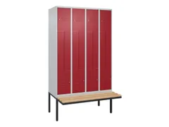 Z-garderobekast,HxBxD 2120x1200x815mm,8vak,vak B 300mm,cil.-slot