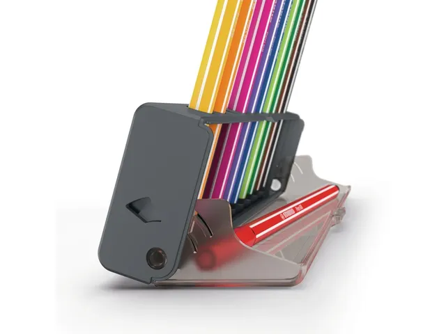 Feutre STABILO PEN 68 Medium Clickset 10 couleurs