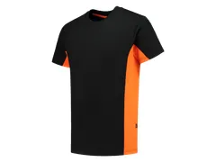 Tricorp 102004 T-shirt Bicolor Zwart/oranje maat XS